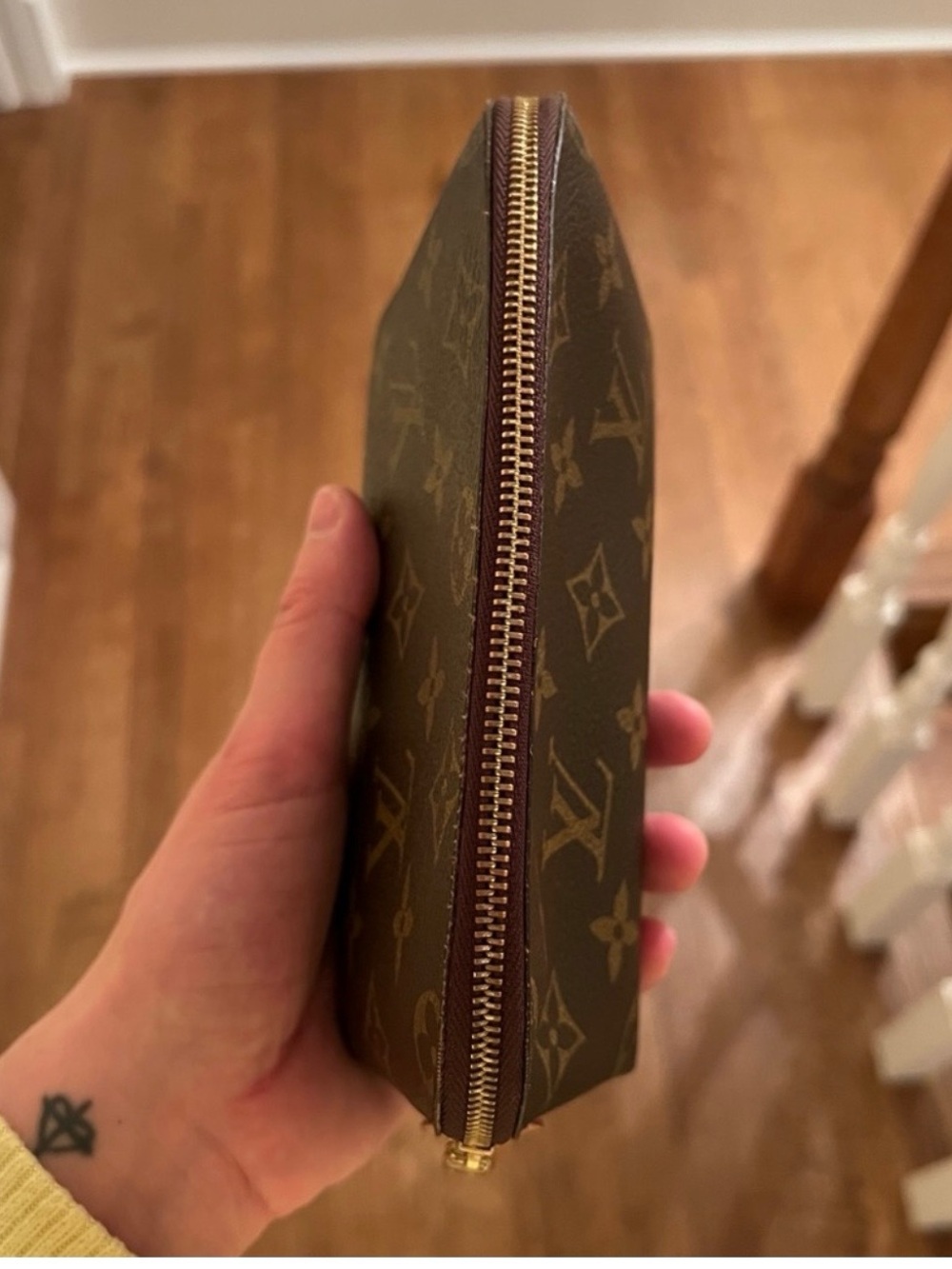 Louis Vuitton Monogram Pouch in Dark Brown and Tan - Picture 2 of 6